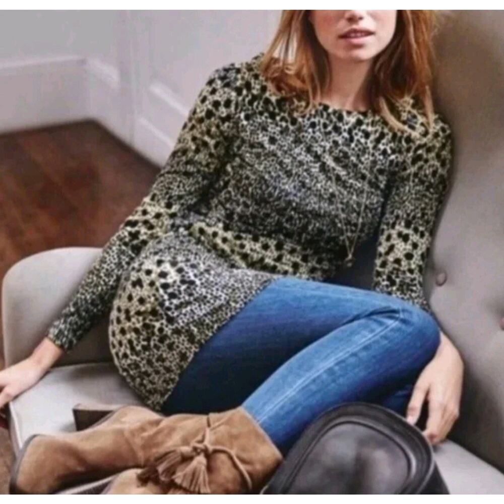 Boden Brown Polka Dotted Short 3/4 Sleeve Fitted Women’s Dress Sz 6R